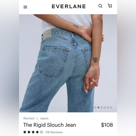 Everlane Rigid Slouch Jeans (29 Regular, Broken-In Blue wash) - Picture 3 of 5
